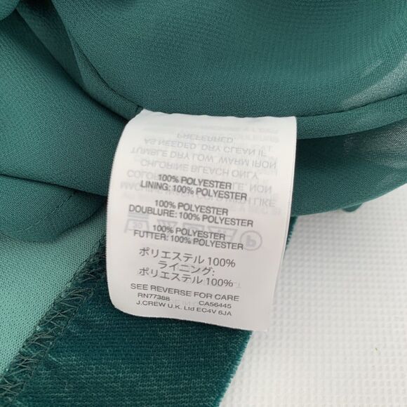 J CREW Tank Top Sz 2 Petite Dark Green Velvet Ruffle Cami Holiday Party Special - Picture 12 of 12